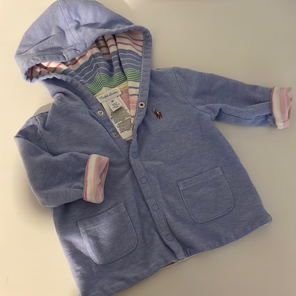 Ralph Lauren Snap-Front Hoodie - 9mo